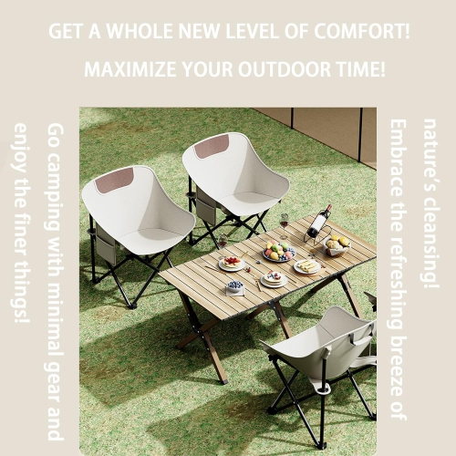 Heavy Duty Folding Camping Chair - 190kg, Compact and Portable, 600D Oxford Fabric, Suitable for Outdoor, Hiking, Fishing, Sporting Events