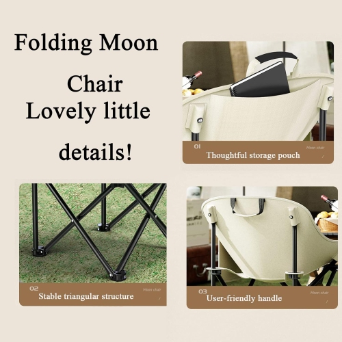 Heavy Duty Folding Camping Chair - 190kg, Compact and Portable, 600D Oxford Fabric, Suitable for Outdoor, Hiking, Fishing, Sporting Events