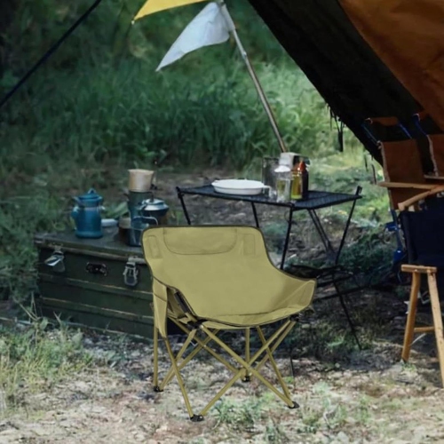 Heavy Duty Folding Camping Chair - 190kg, Compact and Portable, 600D Oxford Fabric, Suitable for Outdoor, Hiking, Fishing, Sporting Events