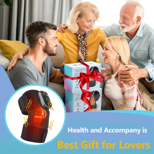 Rechargeable Knee Massager 3 Gear Vibration Massage Adjustable Shoulder Brace Electric Heating Pads Leg Knee Warmer