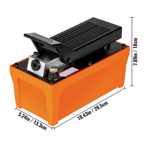 VEVOR 10000 PSI Hydraulic Pump, Air Foot Pump with Hose, Hydraulic Jack Pump with Air Hose for Hydraulic Ram Cylinders(hydraulic pump with hose)