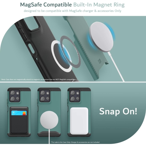 Étui Merge Moto G Power 5G 2025 de TUDIA compatible avec MagSafe - Vert chasseur