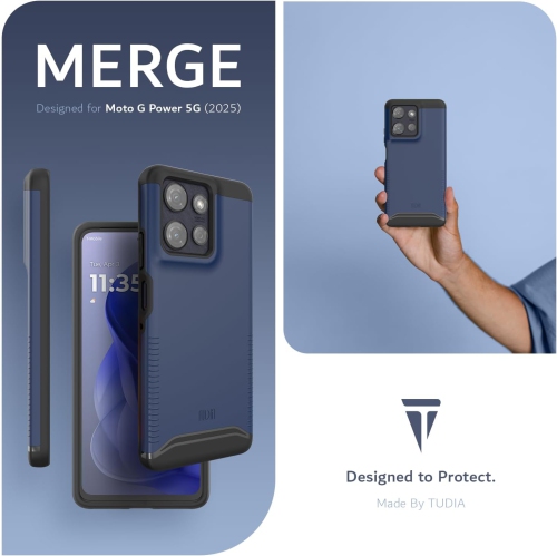 Étui Merge Moto G Power 5G 2025 de TUDIA compatible avec MagSafe - Indigo