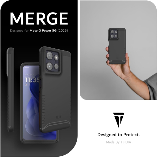 Étui Merge Moto G Power 5G 2025 de TUDIA compatible avec MagSafe - Noir