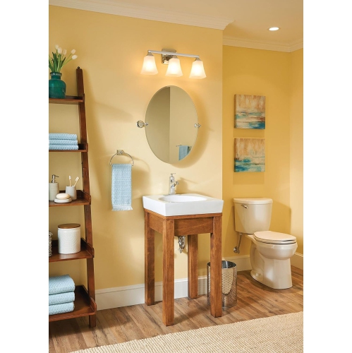 Moen YB5163CH Voss 3-Light Dual-Mount Bath Bathroom Vanity Fixture with Frosted Glass, Chrome