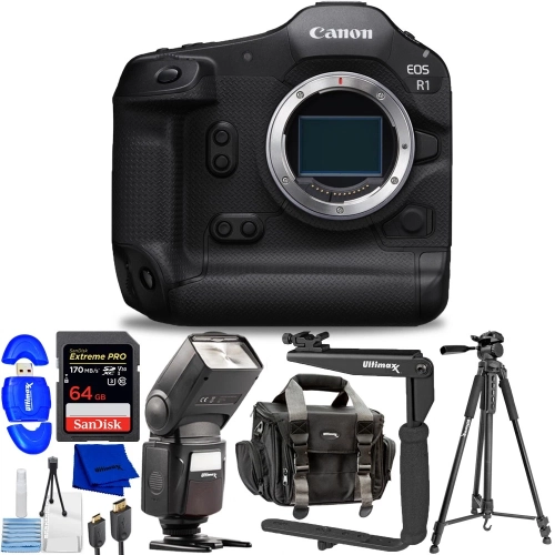 CANON  Eos R1 Mirrorless Camera 6577C002 - 10PC Accessory Bundle