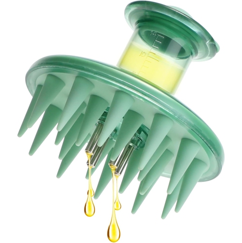 Applicateur de massage pour cuir chevelu Peigne silicone Huile pour cheveux et brosse sérique, applicateur pour cuir chevelu pour tous les types de
