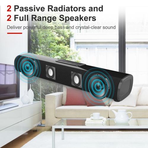 Sound Bar for TV,Small Bluetooth Sound Bar with HDMI(ARC),Optical,AUX and USB Inputs,Wall Mounted TV Soundbar with Remote Control Surround Sound for