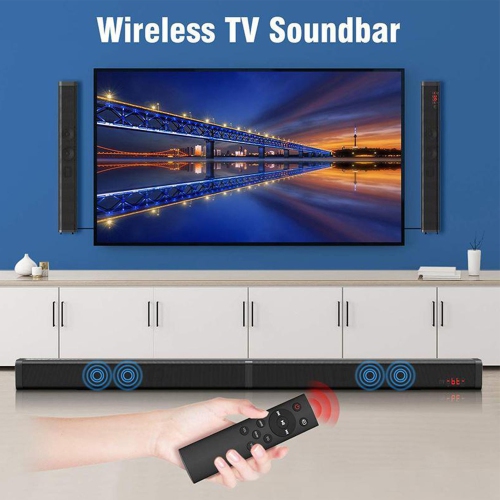 TV Sound Bar,Sound Bar for Speaker Smart TV,Soundbar with Surround Sound Powerful Bass, Home Theater Speaker with HDMI-ARC/AUX,Detachable Soundbar