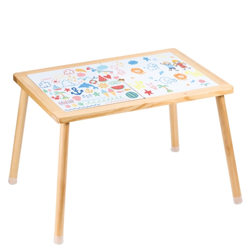 VEVOR Sensory Table for Toddlers, Kids Activity Table with Double-Sided Tabletop & Non-Slip Feet, Indoor/Outdoor Play Activity Table, Wooden Sensory
