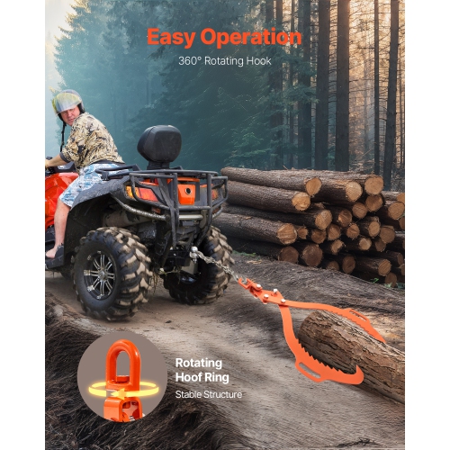 VEVOR 32in Log Lifting Tongs, 2-Claw Log Tongs, Heavy Duty Steel, 1543LBS Lifting Capacity, Swivel Log Graper Timber, Eagle Claw Design, Log Tongs