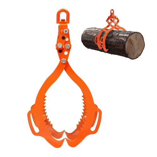 VEVOR 36in Log Lifting Tongs, 4-Claw Log Tongs, Heavy Duty Steel, 3300LBS Lifting Capacity, Swivel Log Graper Timber, Eagle Claw Design, Log Tongs