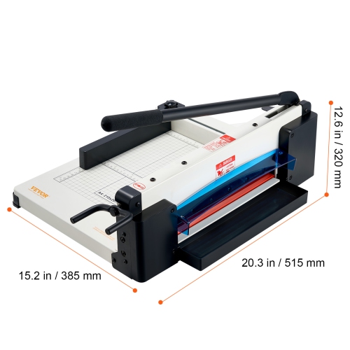 Coupe-papier robuste VEVOR de 12&nbsp;po, coupe-papier Guillotine de qualité commerciale industrielle pour papier A4, capacité de 400 feuilles,