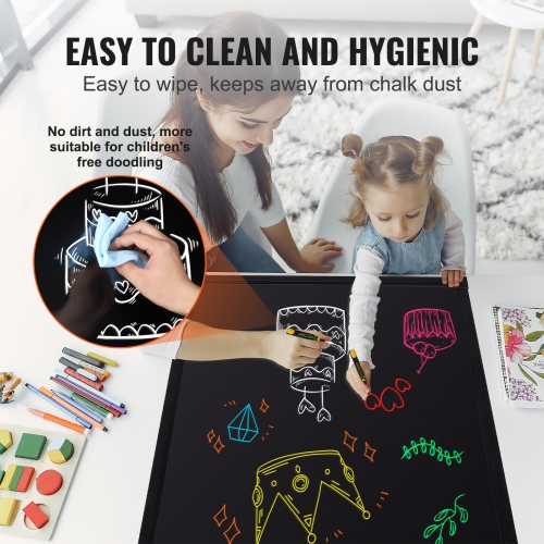 Tableau d'écriture de messages LED de 32 x 24&nbsp;po de VEVOR, tableau noir effaçable illuminé, tableau d'affichage à effet néon, tableau à dessin