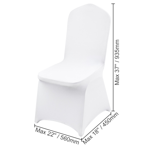VEVOR 30PCS White Stretch Spandex Folding Chair Covers, Universal Fitted Chair Cover, Removable Washable Protective Slipcovers, for Wedding, Holiday,