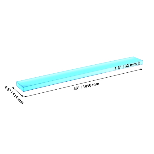 VEVOR 1 Tier 40 Inch LED Lighted Liquor Bottle Display, Wall Mounted Whiskey Rack Stand, 1 Step Commercial Illuminated Home Bar Shelf, Acrylic Drinks