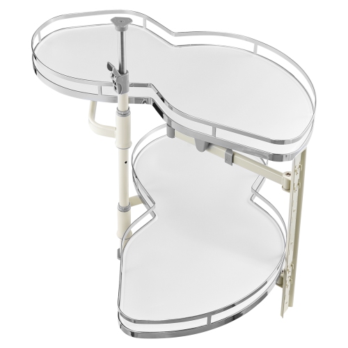 VEVOR 36 inch Width Swing Right Blind Corner Cabinet, Pull Out Organizer Blind Cabinet, 2 Tier Height Adjustable Swing Tray, Soft Close Kitchen Cloud