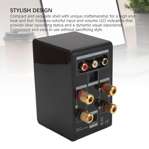 Amplificateur numérique d'AxGear; Câble coaxial USB DAC Bluetooth 5,0 et mini 136&nbsp;W pour audio à domicile