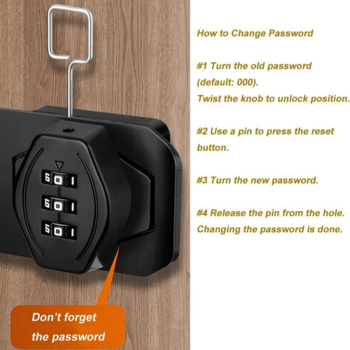 axGear Password Combination Cabinet Lock 3 Digit Password Drawer Lock Cabinet