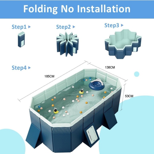 Grande piscine non gonflable pliable d'AxGear pour jeux aquatiques extérieurs