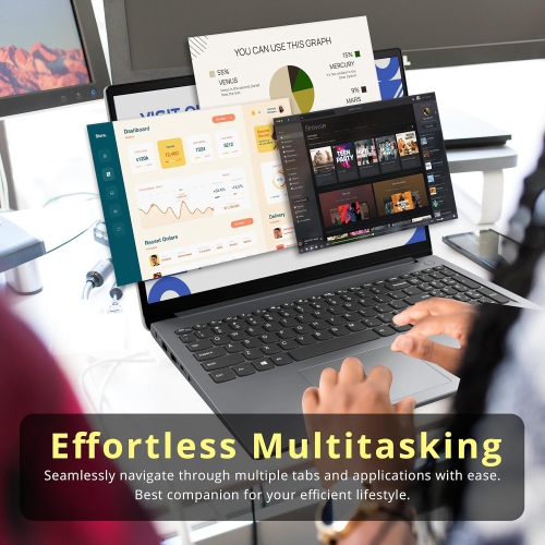 Open Box - Lenovo IdeaPad 1 15.6" FHD Anti-Glare Touchscreen Laptop, AMD Ryzen 7 5700U, 2TB PCIe SSD, 40GB RAM, AMD Radeon Graphics, HD Webcam, WiFi