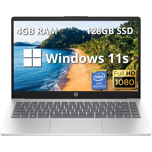 HP  - 14" Fhd Ips Business Laptop, Intel N200 Processor, 4GB Ram, 128GB SSD, Intel Uhd Graphics, Backlit Keyboard, Wi-Fi 6, Webcam, Windows 11 S Great Laptop!
