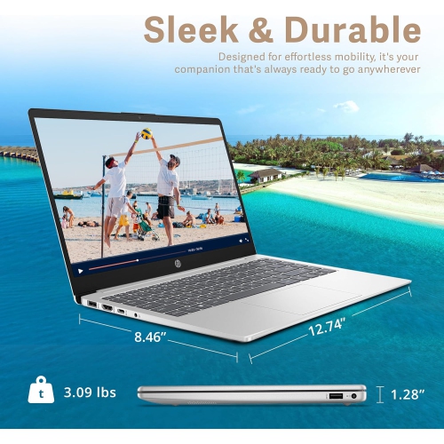 Open Box - HP 14" FHD IPS Business Laptop, Intel N200 Processor, 4GB RAM, 128GB SSD, Intel UHD Graphics, Backlit Keyboard, Wi-Fi 6, Webcam, Windows