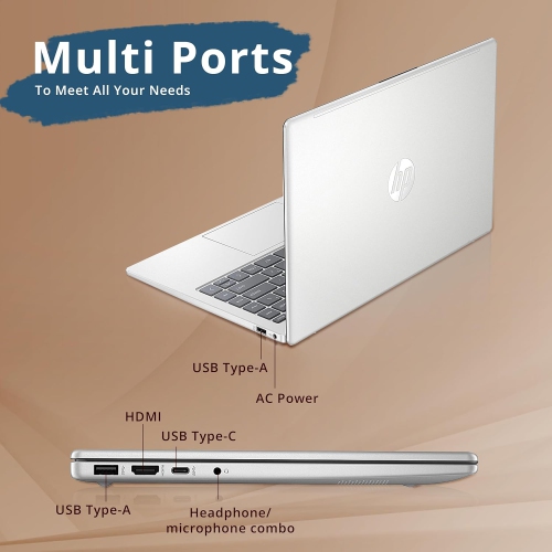 Open Box - HP 14" FHD IPS Business Laptop, Intel N200 Processor, 4GB RAM, 128GB SSD, Intel UHD Graphics, Backlit Keyboard, Wi-Fi 6, Webcam, Windows