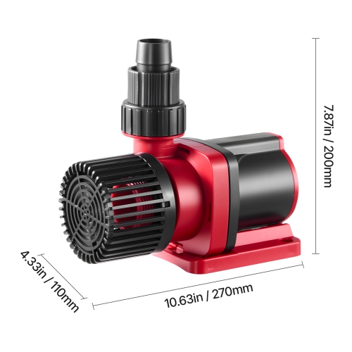 VEVOR 24V DC Aquarium Water Pump, 30W, 800 GPH Marine Wavemaker Return Pump with Controller, Adjustable Flow, Feed Mode, 11.5 ft Maximum Lift, for