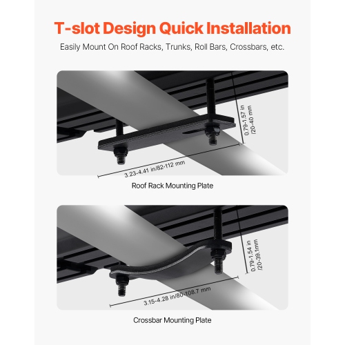 VEVOR 7 Gal Roof Rack Water Tank, Multi-Dispensing Tank with 2 Splash-Guard Panels & T-slot, High-Capacity Aluminum, with Pressurization Port, Fit