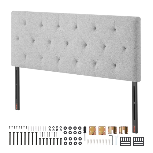VEVOR Headboard, Full Size Headboard with Adjustable Height, Comfortable Diamond Tufted for Full Size Bed, W 56.3 x H(35.6-47.4)inches, Ideal for
