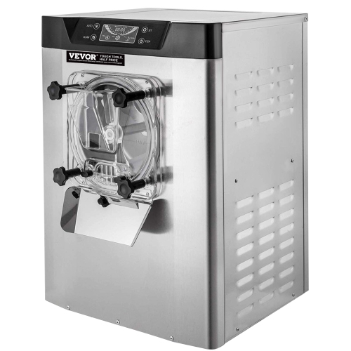 VEVOR 1400W 20/5.3 Gph Commercial Ice Cream Machine Hard Serve Ice Cream Maker with LED Display Screen Auto Shut-Off Timer for Restaurants Snack bar