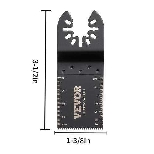 VEVOR 100PCS Oscillating Saw Blades, Quick Release Multitool Blades Kit, HCS Tool Blades for Wood Plastic, Compatible with Dewalt Dremel Fein Worx