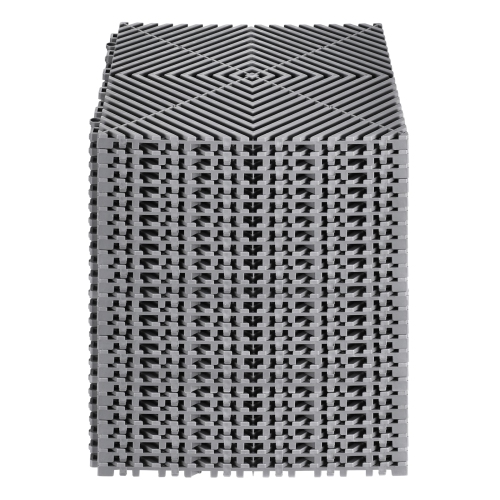 VEVOR 12” x 12”Interlocking Drainage Mat, Modular Interlocking Cushion, 24 Pcs Splicing Drainage Mats, Non-Slip Gray PP Drainage Floor Tile and