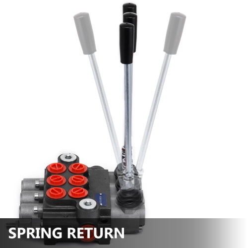 VEVOR 3 Spool Hydraulic Control Valve 11GPM Hydraulic Directional Control Valve Double Acting Hydraulic Valve for Tractors Loaders Tanks