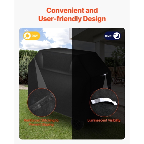 VEVOR 48 inch Grill Cover, BBQ Covers for Outdoor Grills, Waterproof, Fade Resistant, Weather Resistant Heavy Duty 600D Polyester, Easy On/Off, with