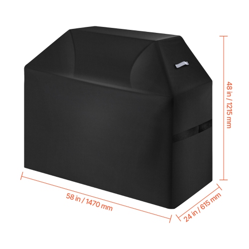 VEVOR 58 inch Grill Cover, BBQ Covers for Outdoor Grills, Waterproof, Fade Resistant, Weather Resistant Heavy Duty 600D Polyester, Easy On/Off, with