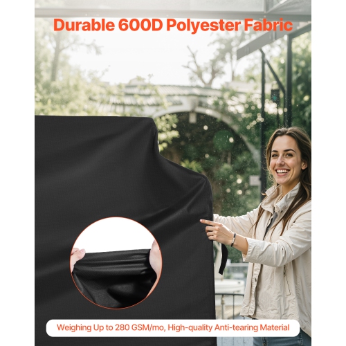 VEVOR 60 inch Grill Cover, BBQ Covers for Outdoor Grills, Waterproof, Fade Resistant, Weather Resistant Heavy Duty 600D Polyester, Easy On/Off, with