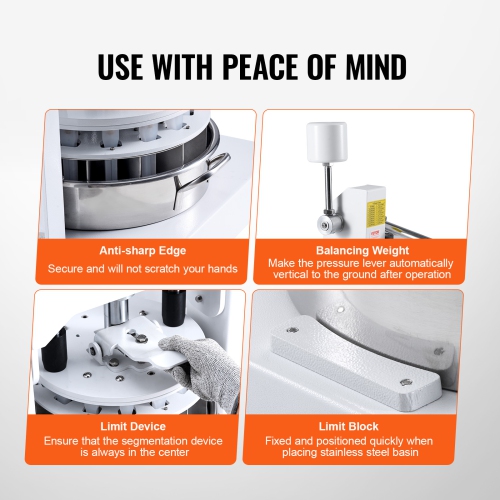 VEVOR 40PCS Dough Divider Rounder, Manual Dough Equal Divider Machine, 1.06oz-4.94oz Cutter with 304 Stainless Steel Tray and Blade, Bread Maker for