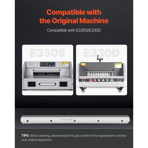 Lame de coupe-papier VEVOR 585 x 44 x 6 mm, lame de rechange en acier robuste convenant aux lames de coupe professionnelles E330D/E330S, lame de