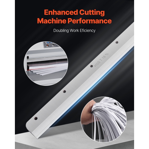 Lame de coupe-papier VEVOR 585 x 44 x 6 mm, lame de rechange en acier robuste convenant aux lames de coupe professionnelles E330D/E330S, lame de