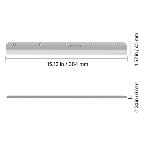 Lame de coupe-papier VEVOR 585 x 44 x 6 mm, lame de rechange en acier robuste convenant aux lames de coupe professionnelles E330D/E330S, lame de