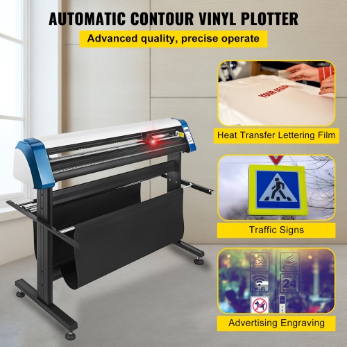VEVOR 53 Inch Vinyl Cutter Plotter Machine Automatic Paper Feed Vinyl Cutter Plotter Speed Adjustable Sign Cutting with Floor Stand Signmaster