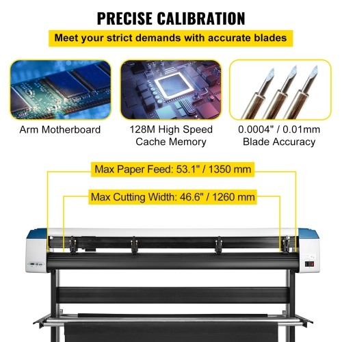 VEVOR 53 Inch Vinyl Cutter Plotter Machine Automatic Paper Feed Vinyl Cutter Plotter Speed Adjustable Sign Cutting with Floor Stand Signmaster