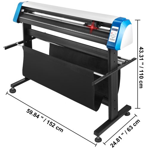 VEVOR 53 Inch Vinyl Cutter Plotter Machine Automatic Paper Feed Vinyl Cutter Plotter Speed Adjustable Sign Cutting with Floor Stand Signmaster