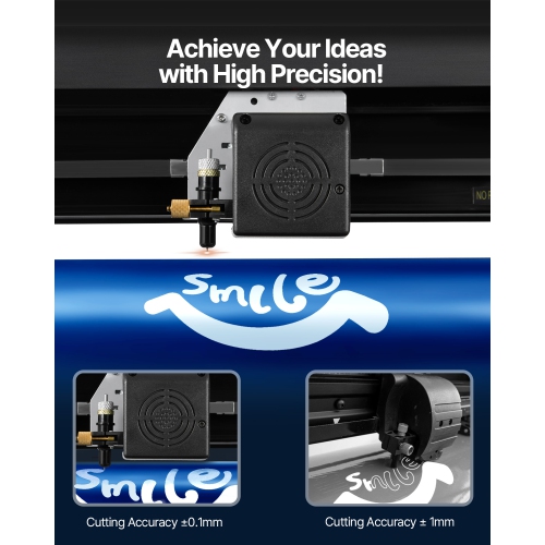 VEVOR 28 Inch Vinyl Cutter Machine, Upgraded Paper Feed Cutting Plotter Bundle, Adjustable Force & Speed Vinyl Printer with Powerful Stepper Motors,