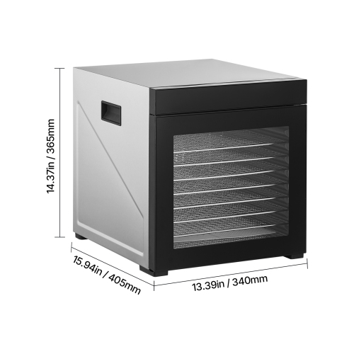 VEVOR 1000W Food Dehydrator Machine, 10 Stainless Steel Trays, Electric Food Dryer with Adjustable Temperature & 24-Hour Timer, Freeze Dryer for