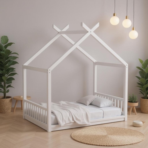 Homy Casa Montessori Style House Bed for Kids