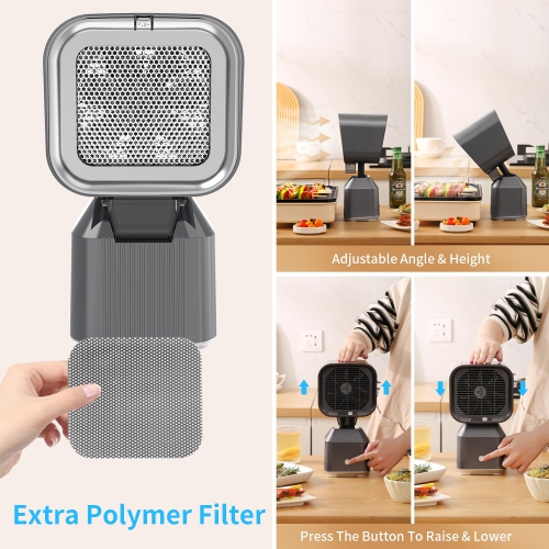 Hotte De Cuisine Portable - 2 Vitesses, Filtre Amovible, Pour Camping-car, Barbecue Intérieur, Bureau