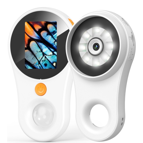 Microscope numérique portatif portatif, microscope électronique 2&nbsp;Mpx rechargeable par USB avec grossissement 500x, compatible avec Windows et